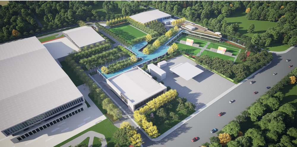 国庆攻坚“不打烊”，汉南全民健身中心二期建设开启“加速度”