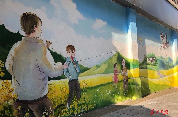 又多一处自拍网红景点，中山大道80多幅大型彩色墙绘本月面世(图1)