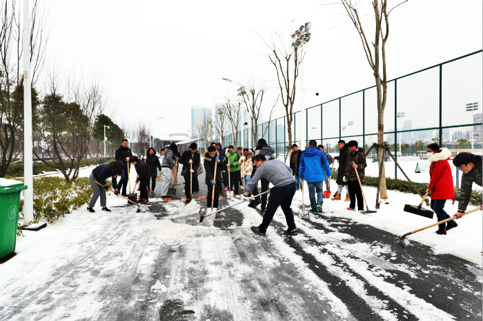 一场雪，体育中心美得不要不要的 但最美的风景还是他们(图13)