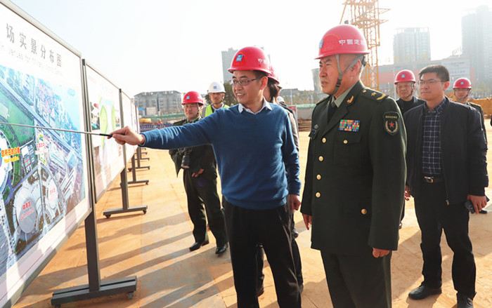省军区司令员马涛调研武汉体育中心军运会场馆建设(图3)