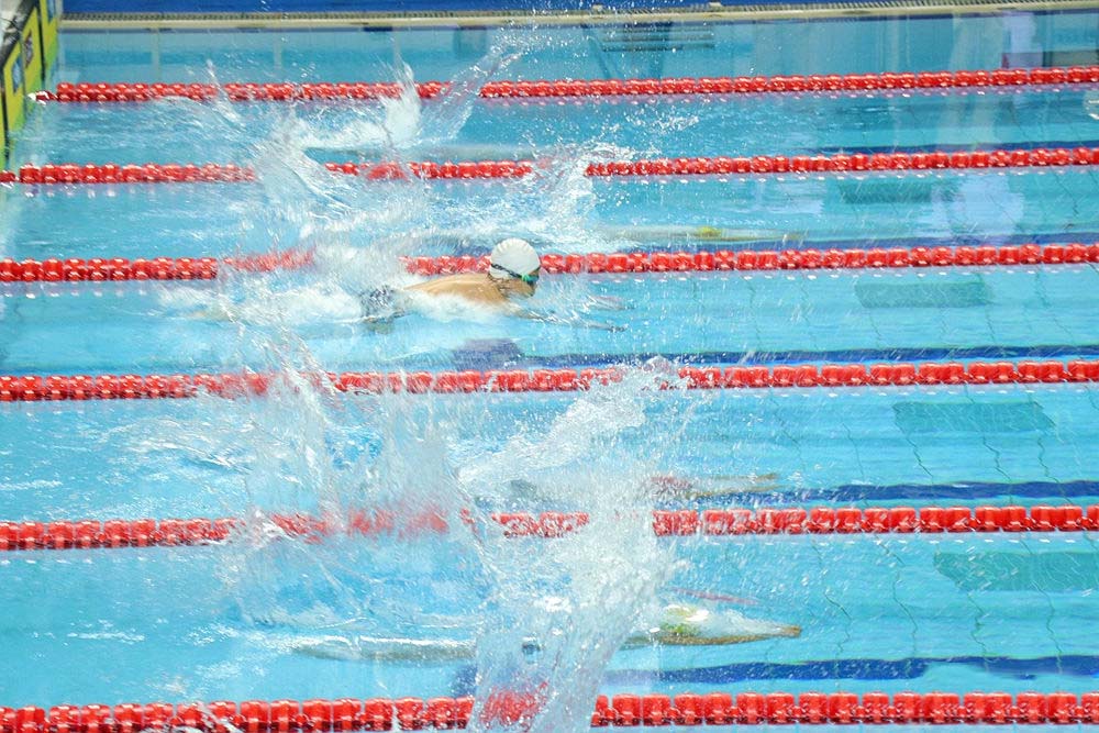 军运会游泳测试赛暨2019年武汉市青少年游泳比赛开赛(图6)