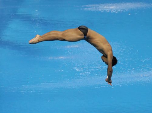 军运会跳水测试赛在武汉体育中心游泳馆举行(图8)